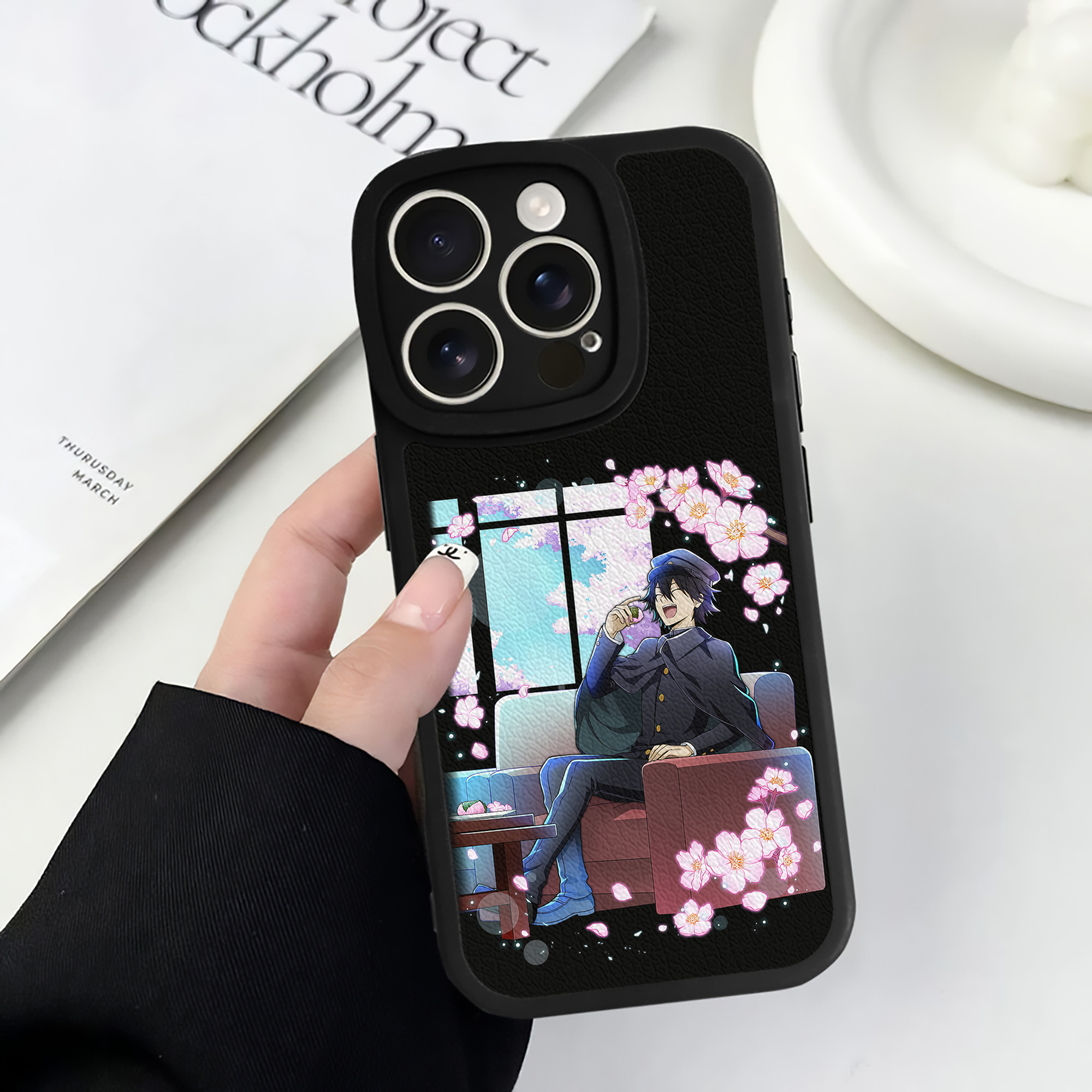 （画像用） 文豪ストレイドッグス Bungo Stray Dogs 【iPhone 16シリーズ対応】シリコンスマホケース（レザー調） 材質：シリコン